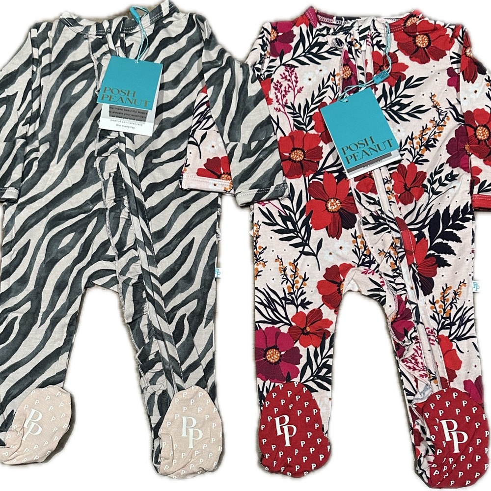 NB Posh Peanut Chloe & Koko Ruffled Footies